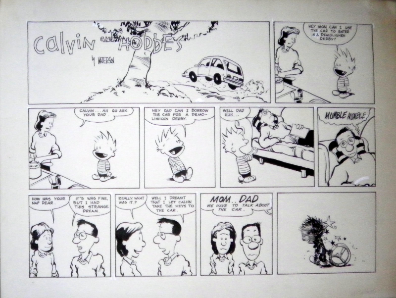 Illustration for article titled Mysterious “Calvin And Hobbles” artwork sold very cheaply on eBay
